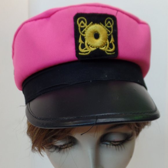 Accessories Unisex Adjustable Sizing Pink Black Gold Captains Hat